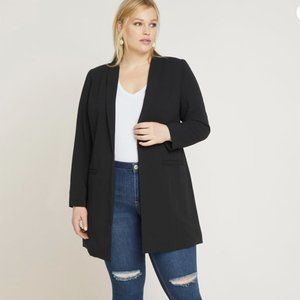 NWT ELOQUII LONG ESSENTIAL BLAZER - BLACK - size 24